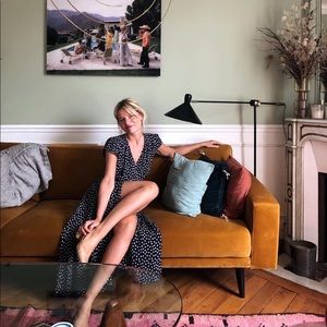 Reformation Carina dress navy